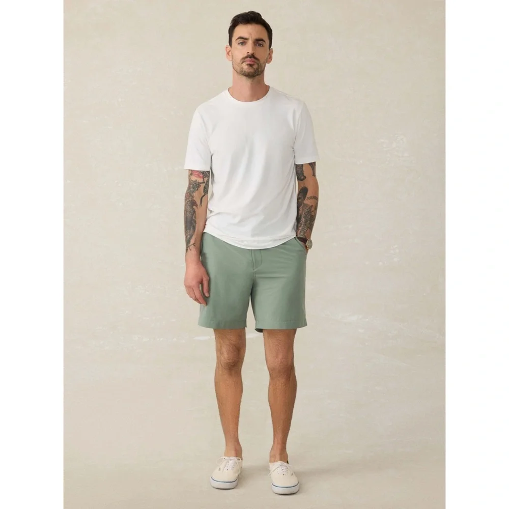Faherty Men’s The All Day™ Short 2.0 7” Inseam in Trail Olive Size 31